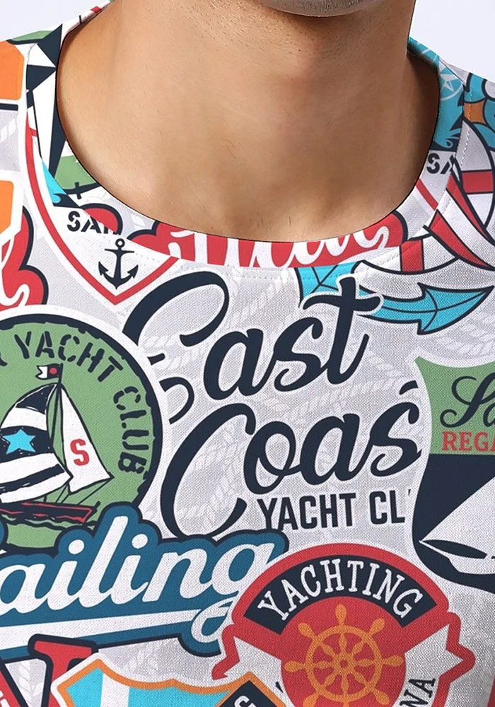 Nautical Patches Print Tshirt