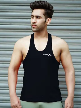 Navy blue basic stringer tank top - Discount