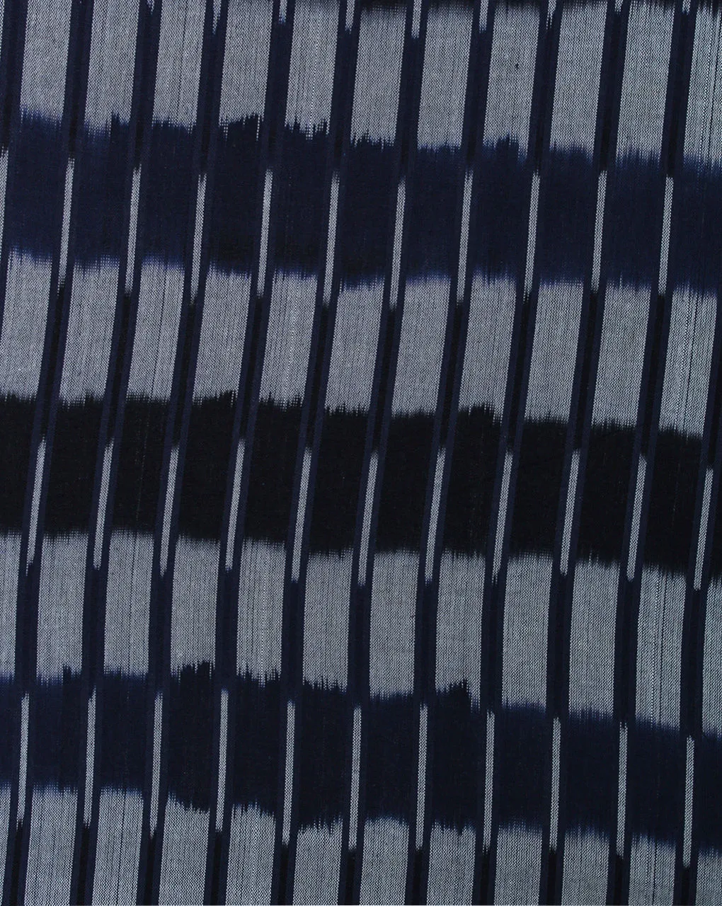 Navy Blue Ikat Cotton Fabric