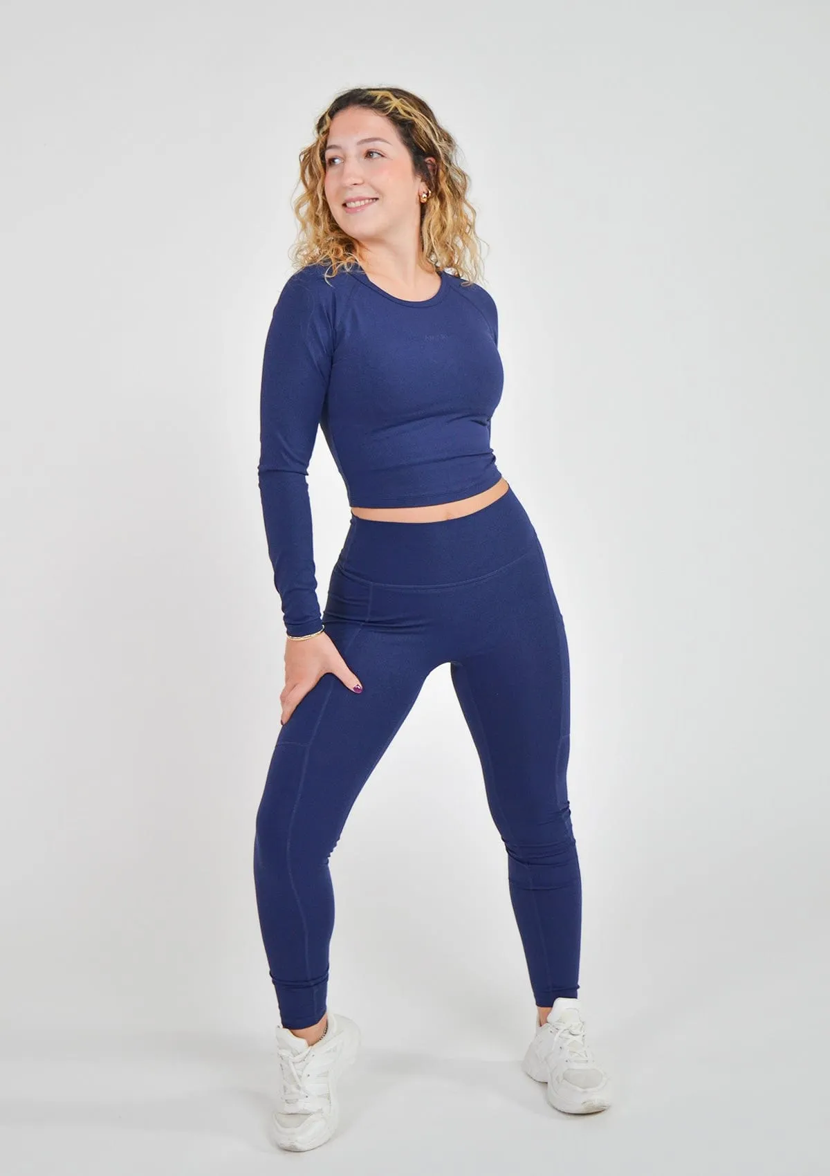 Navy Blue Leggings with Pockets