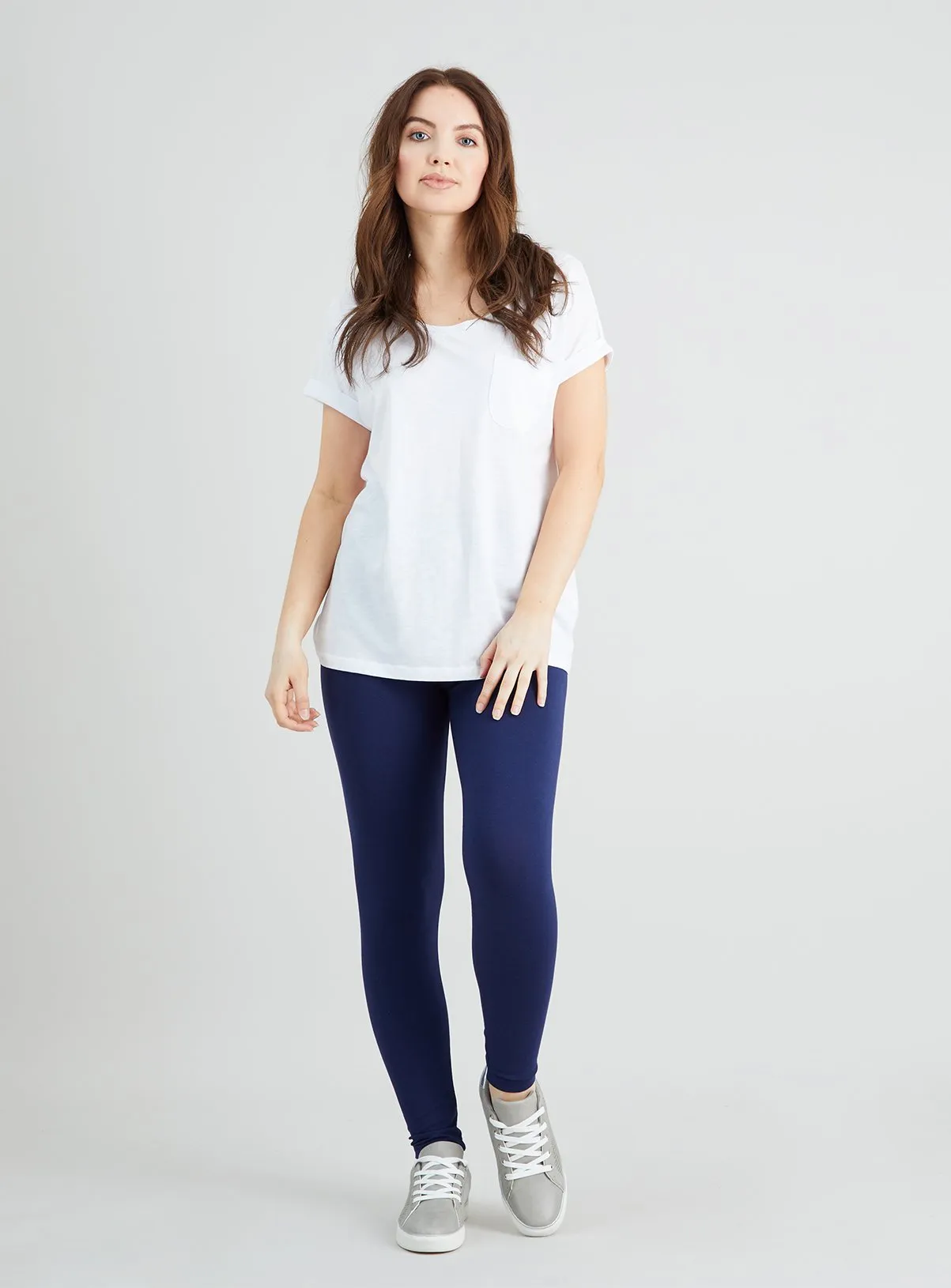 Navy Luxurious Soft Touch Leggings 20L | Leggings | Tu