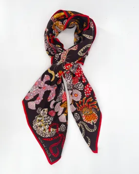 Oceanic Floral Charm Scarf