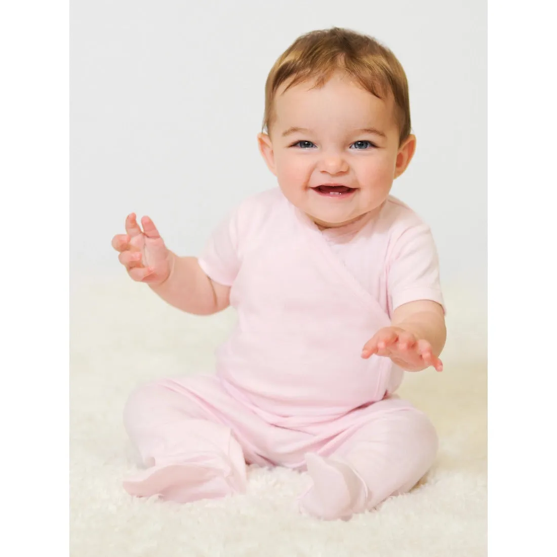 Pink Organic Baby Footed Pants