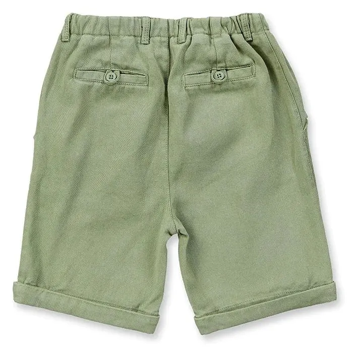 Organic Olive Twill Shorts