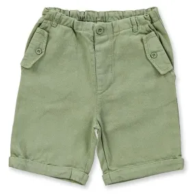 Organic Olive Twill Shorts