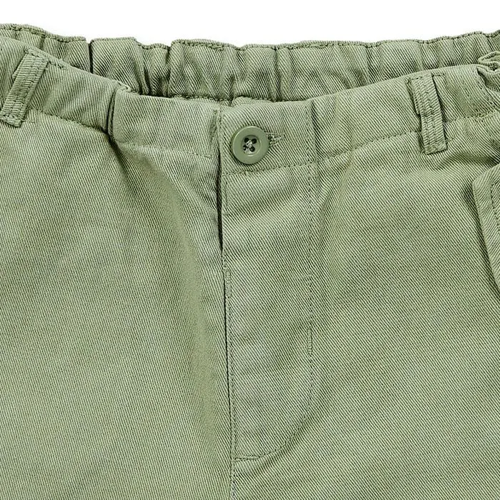 Organic Olive Twill Shorts