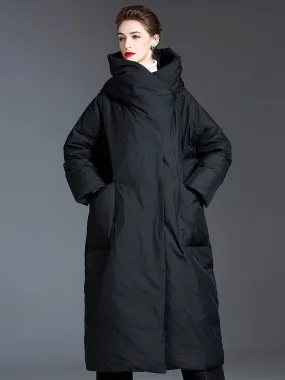 Oversized Duck Down Winter Coat for Women - Warm Outerwear