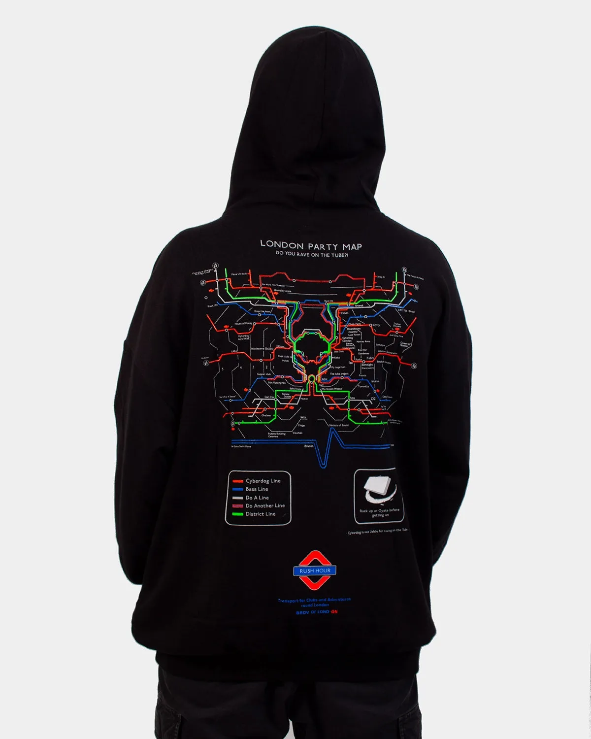 Oversized Party Map Hoodie