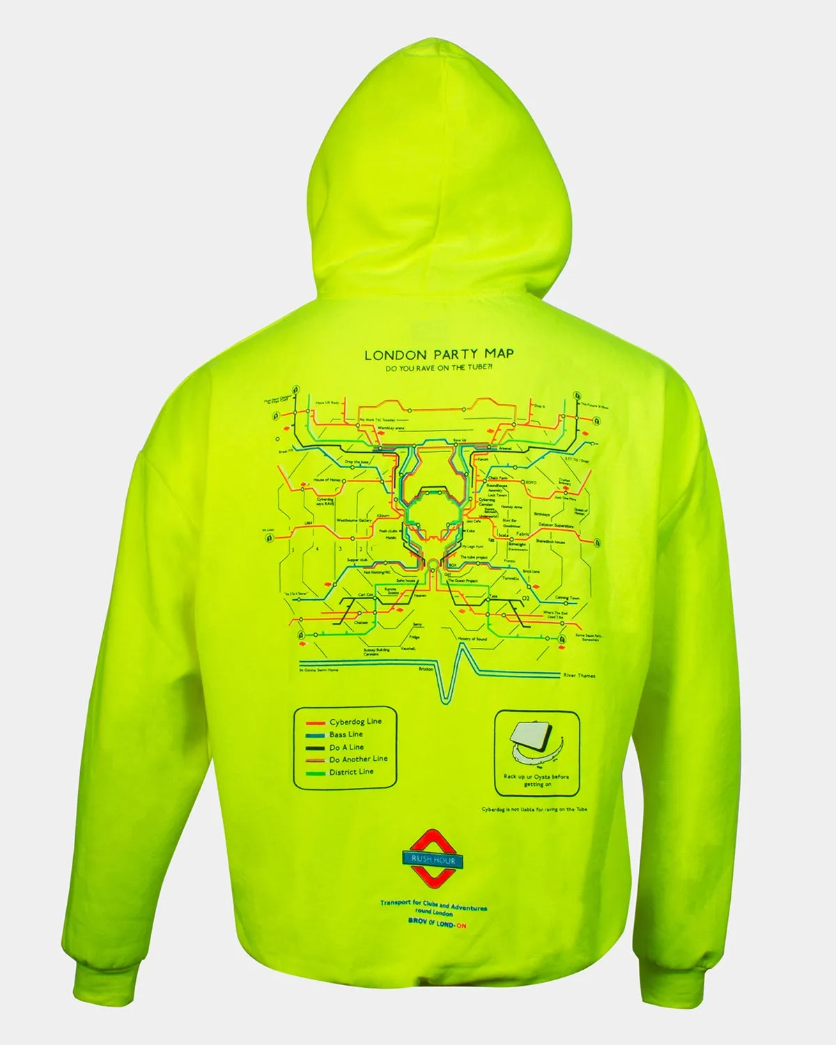 Oversized Party Map Hoodie