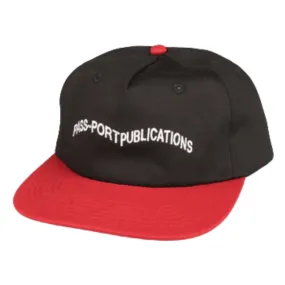 PassPort Publish 5 Panel Cap Black Red