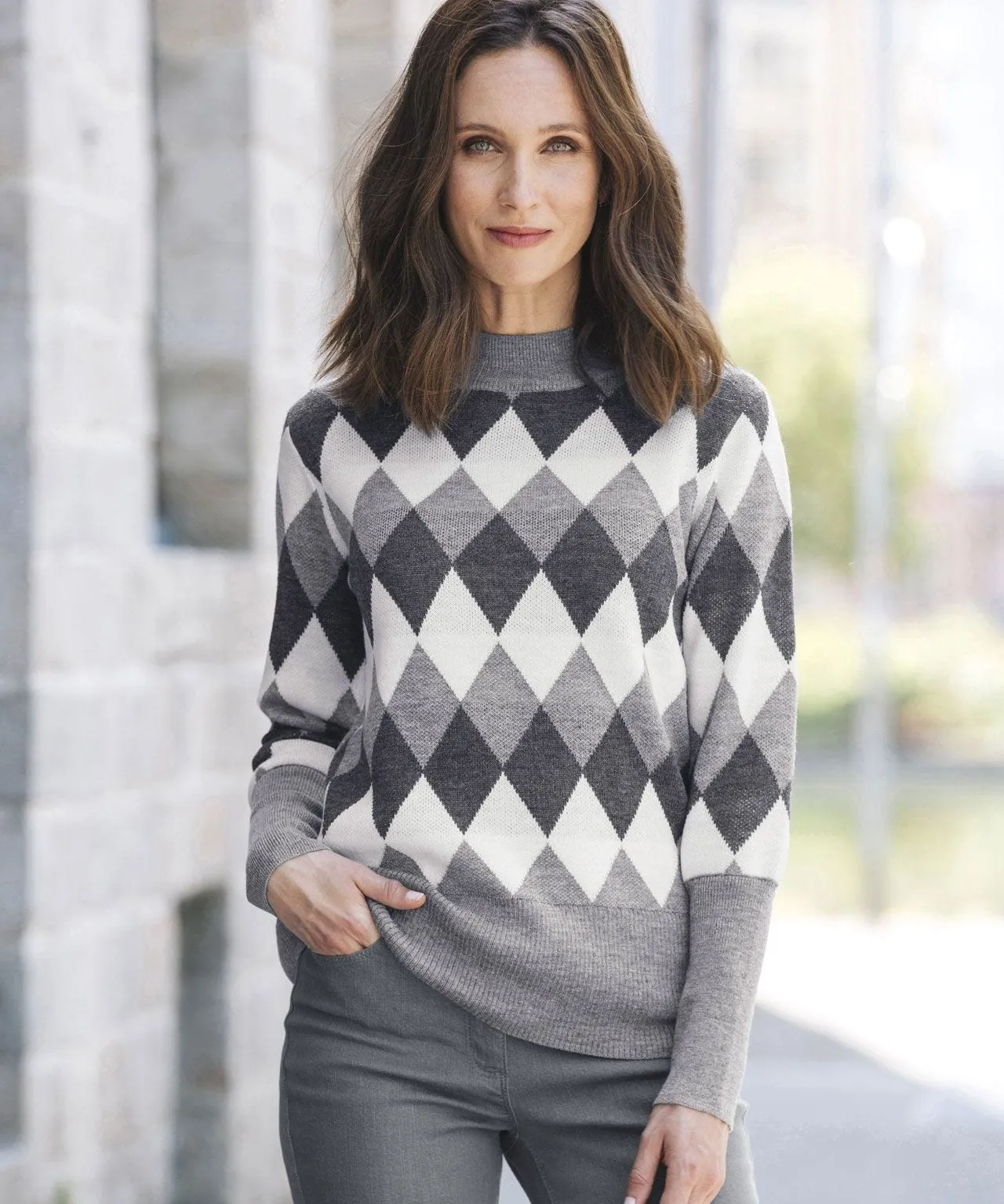 Patterned Knit Pullover