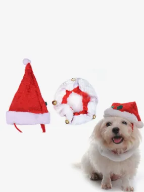 Pet dog clothes for international borders. Halloween and Christmas pet accessories, decorative ribbons, neckbands, dog Santa hat