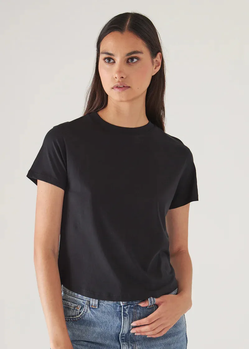 Pima Cotton Black Baby Tee - Short Sleeve