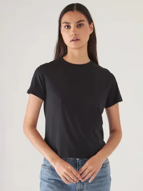 Pima Cotton Black Baby Tee - Short Sleeve