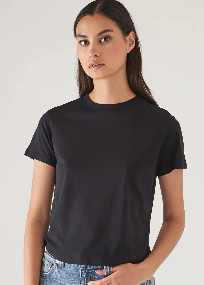 Pima Cotton Black Baby Tee - Short Sleeve