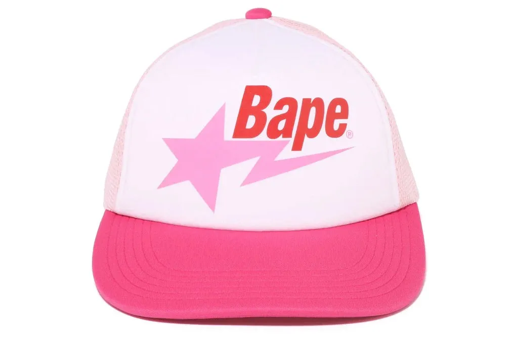 Pink BAPE STA Mesh Cap