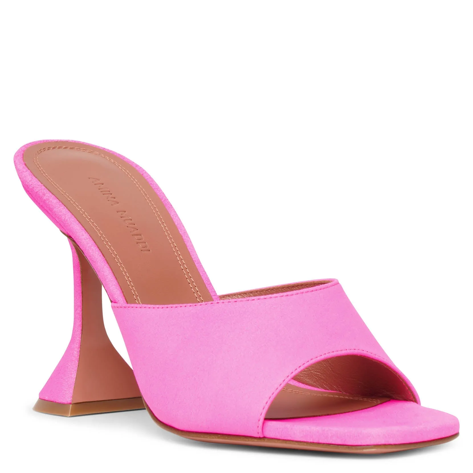 Pink Suede Amina Muaddi Lupita 95 Mule Sandals