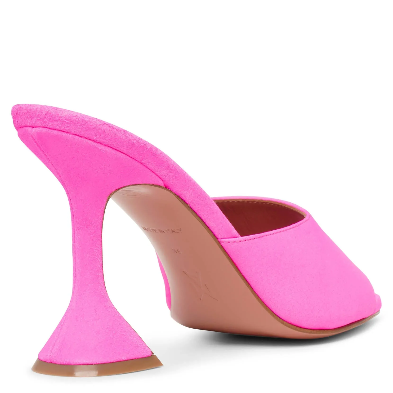 Pink Suede Amina Muaddi Lupita 95 Mule Sandals