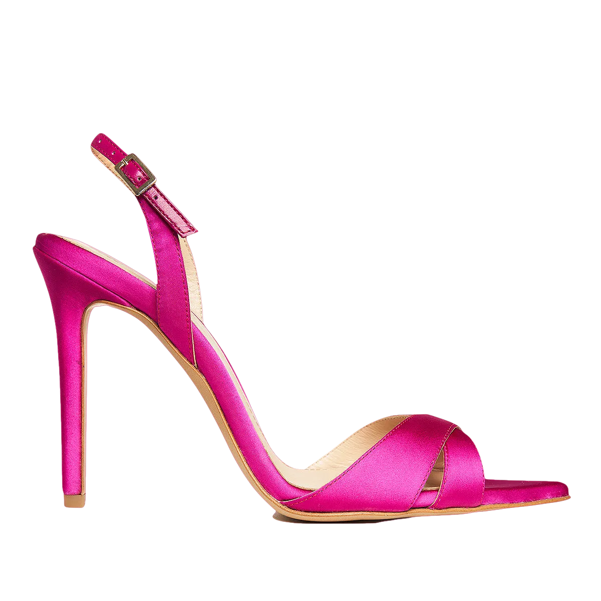 Plum Satin Sandals - Thea