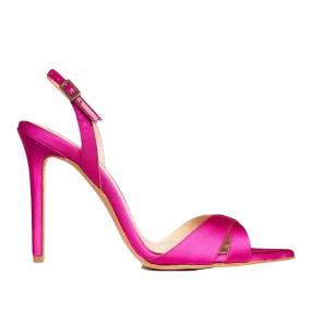 Plum Satin Sandals - Thea