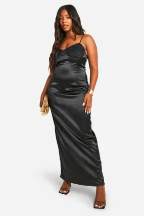 Plus Lace Detail Maxi Dress