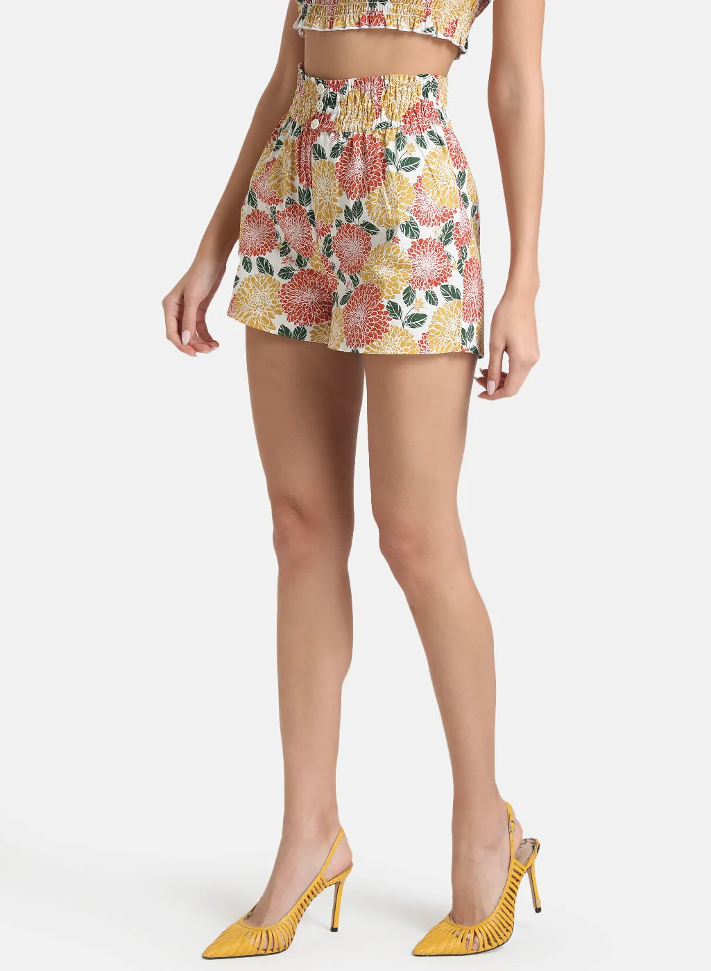 Printed Flower Shorts