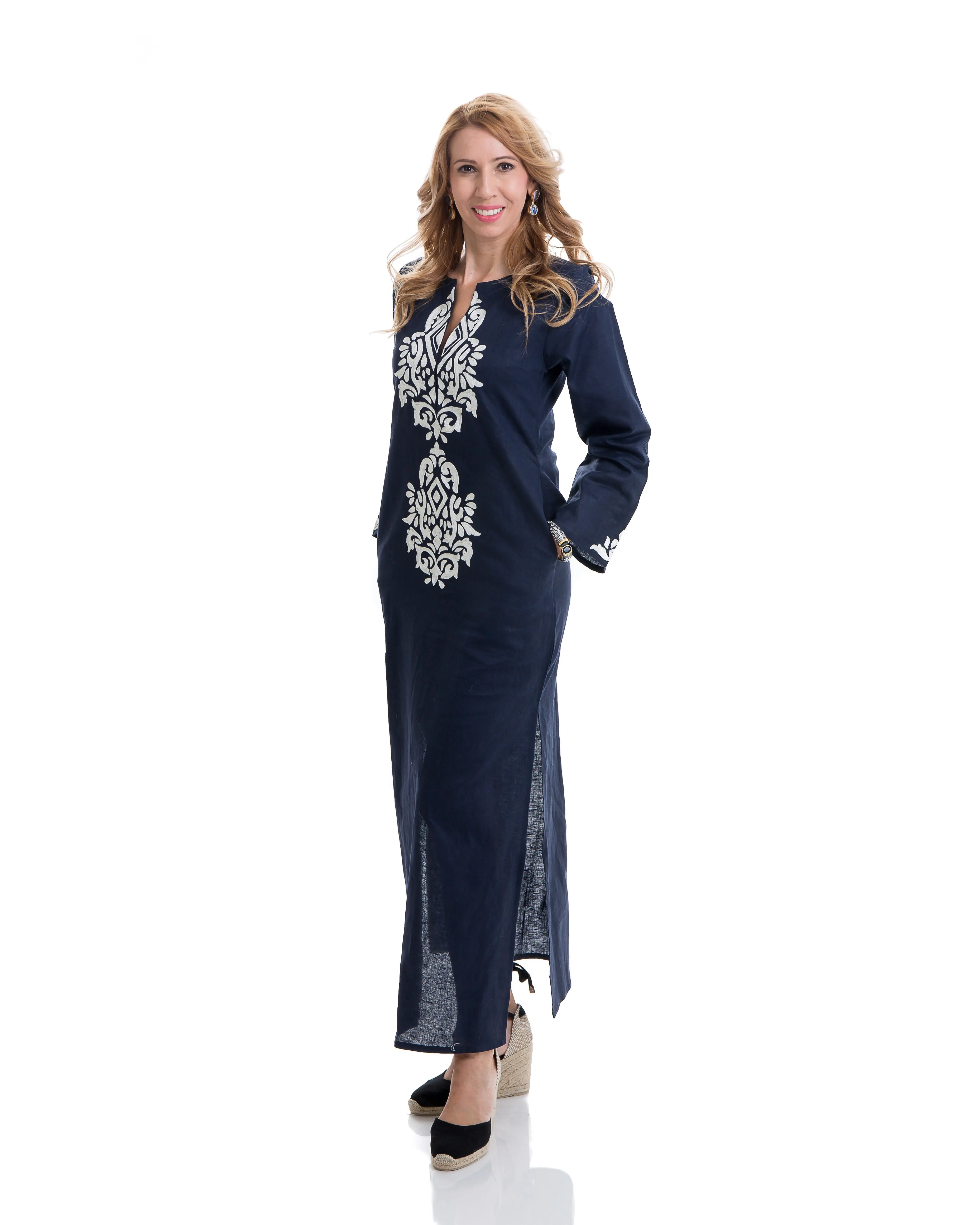 Pune Navy Kaftan Dress