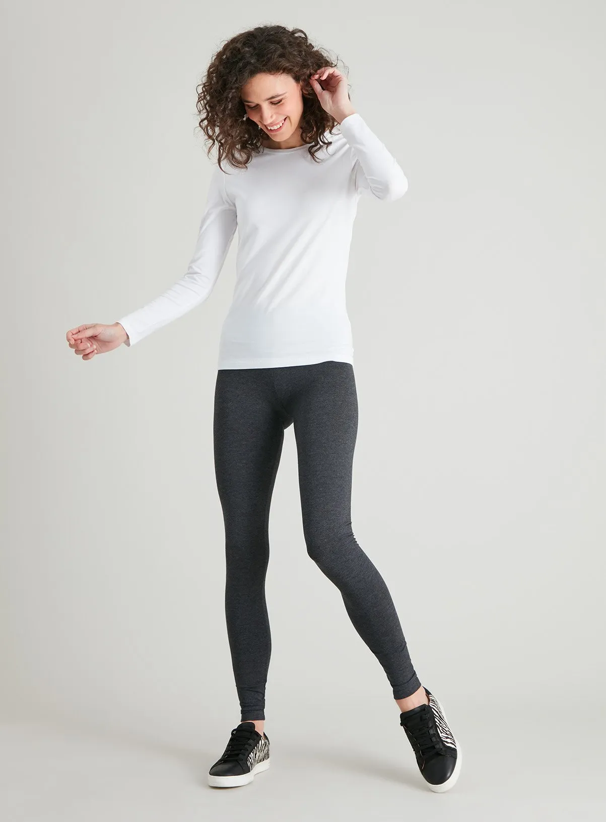 Purchase Grey Marl Soft Touch Leggings in Size 12L from Tu Clothing