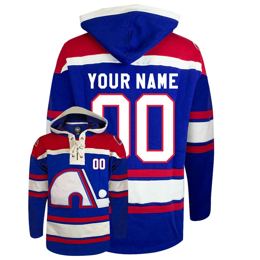 Quebec Nordiques Customizable 47' Fleece Lacer Hoody