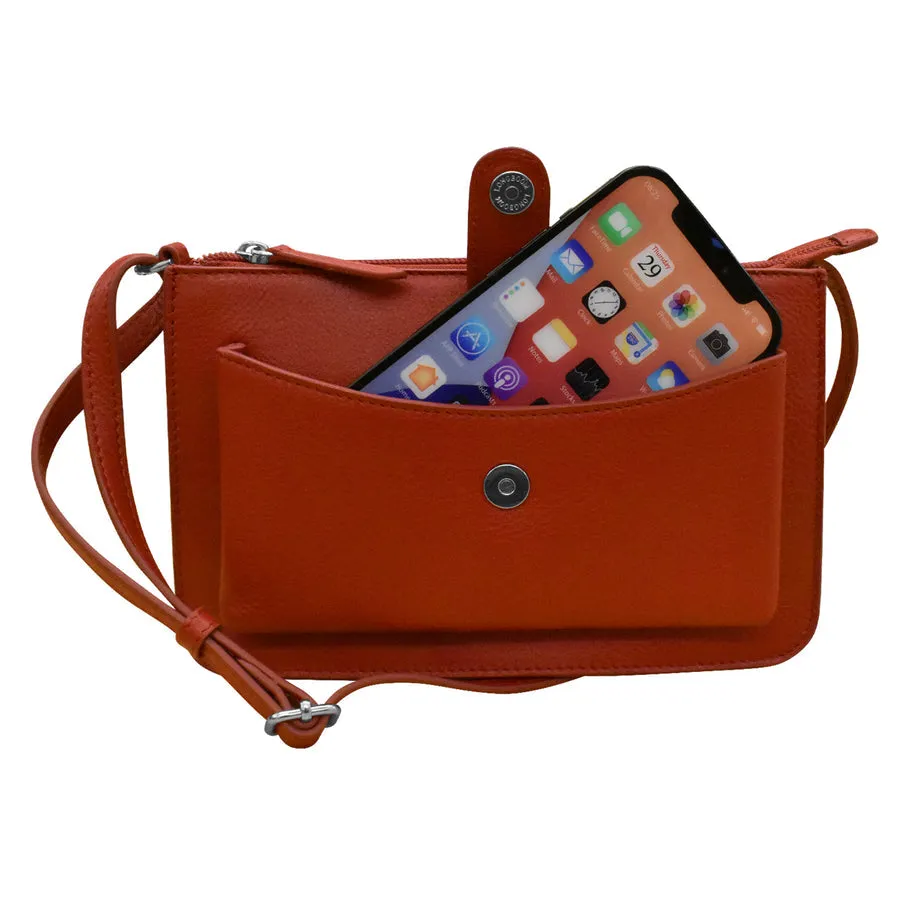 Red Phone Bag with Front Pocket