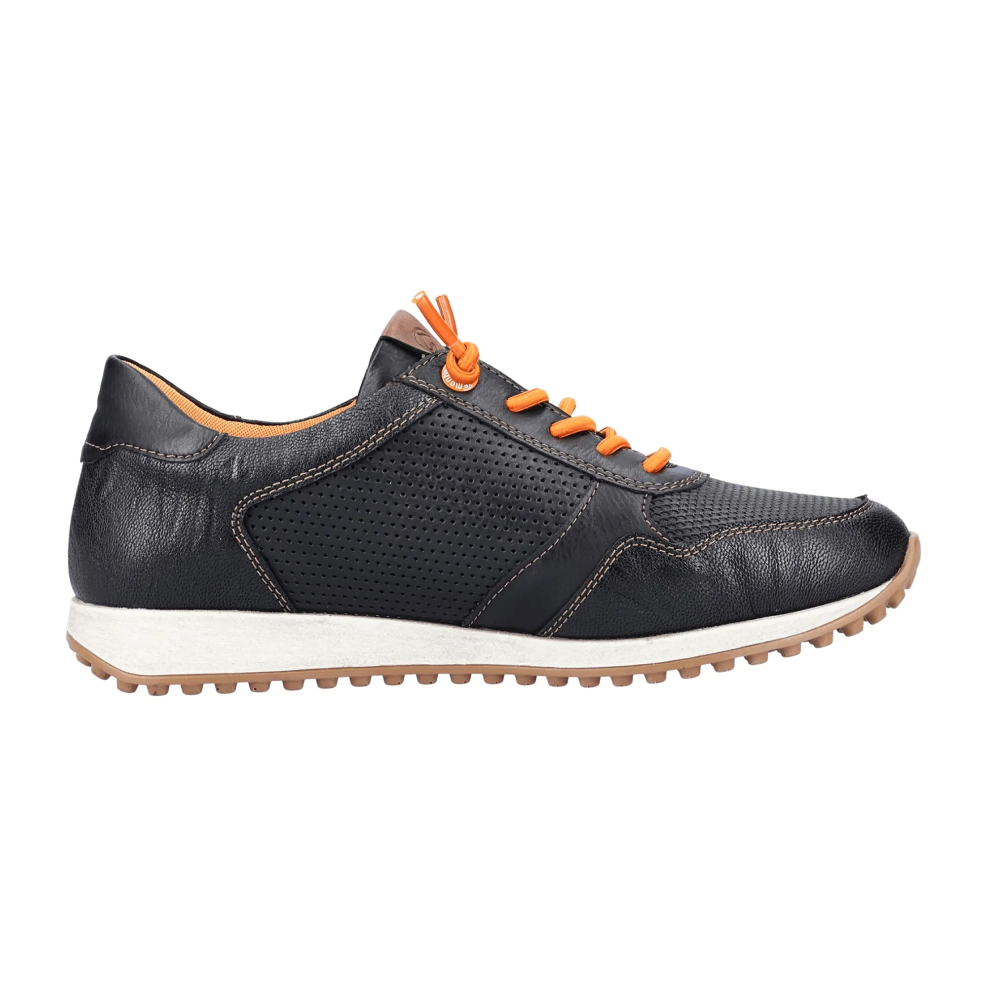 Remonte Black Women's Sneakers - Laced and Elasticized for Stylish Versatility