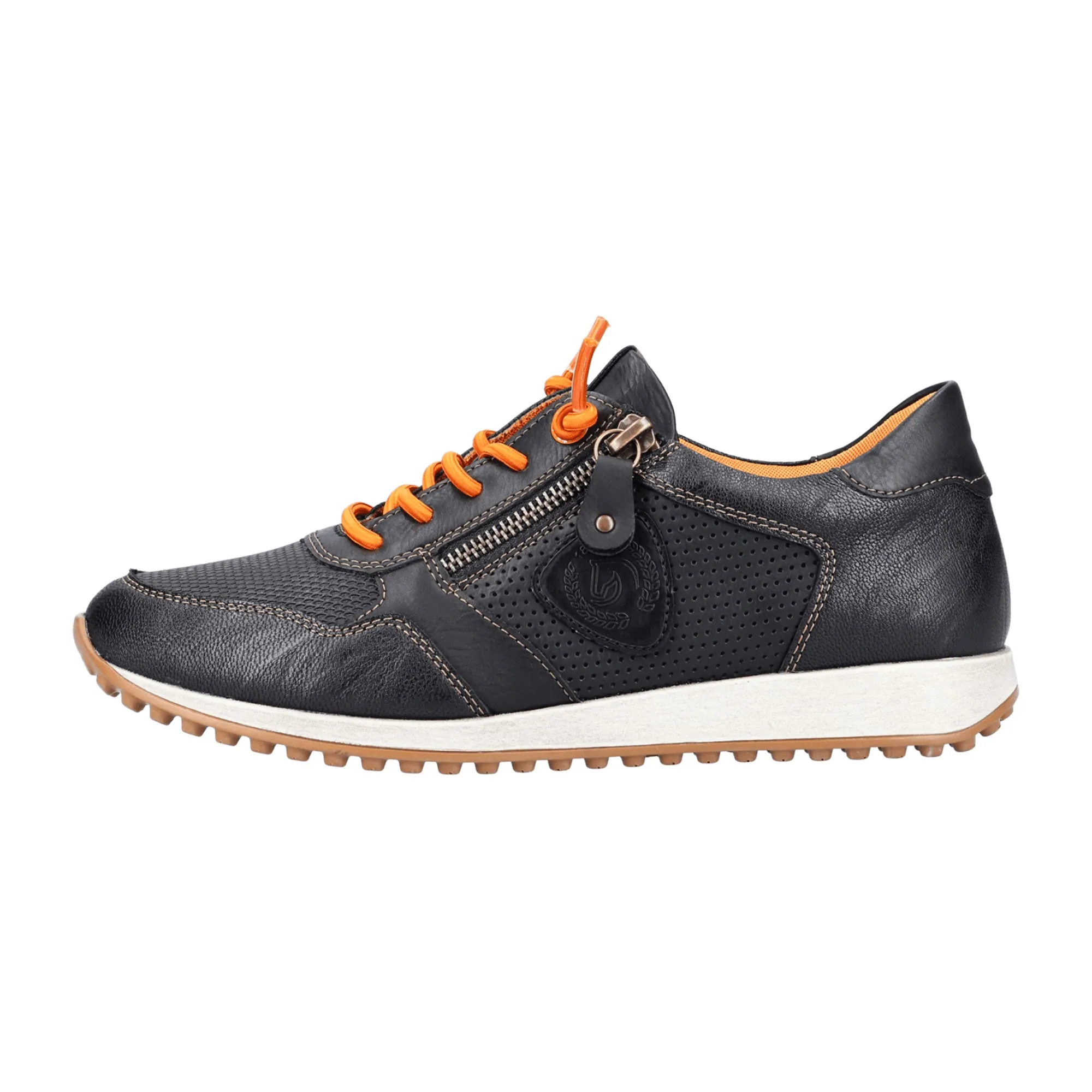 Remonte Black Women's Sneakers - Laced and Elasticized for Stylish Versatility