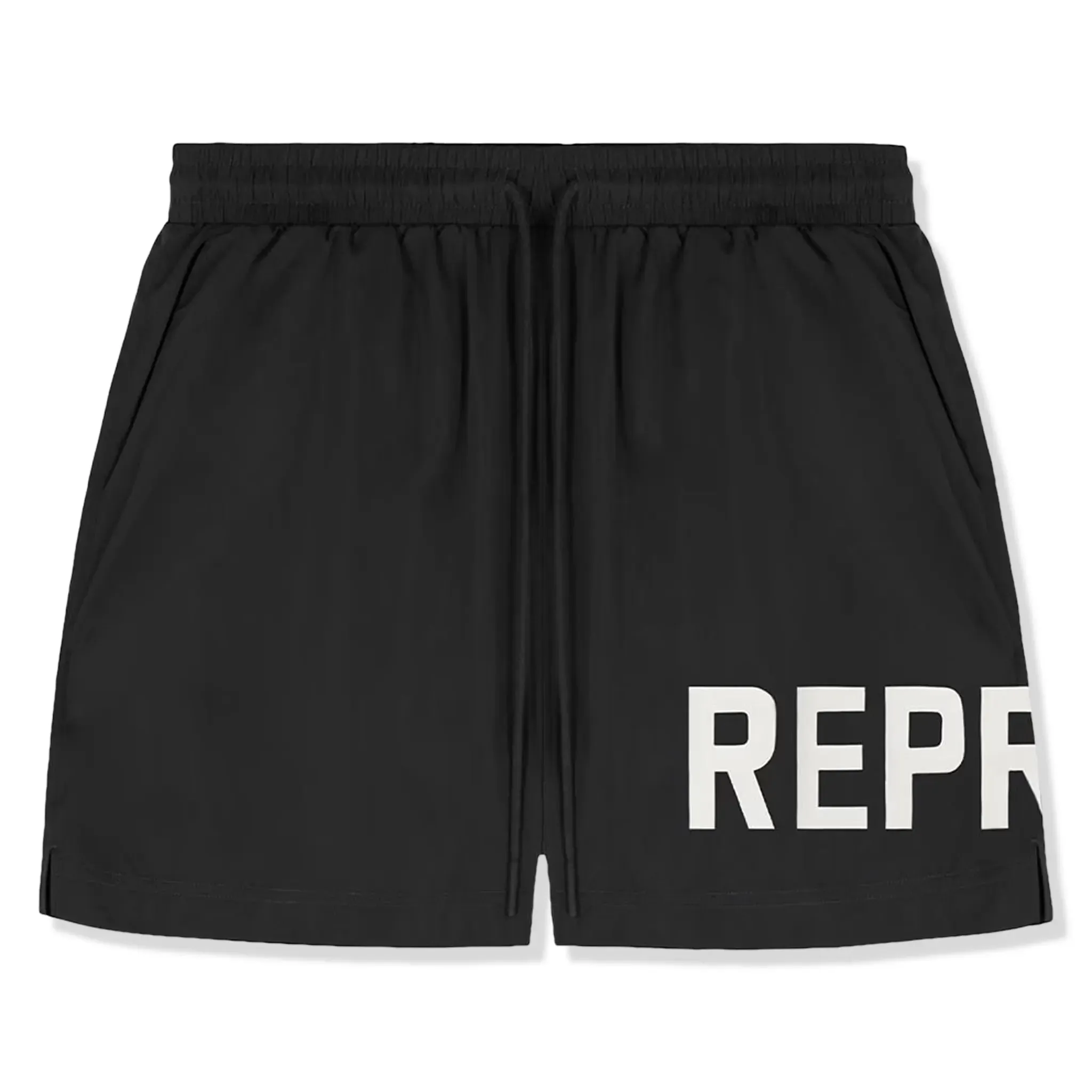 Represent Text Logo Swim Shorts in Black Color