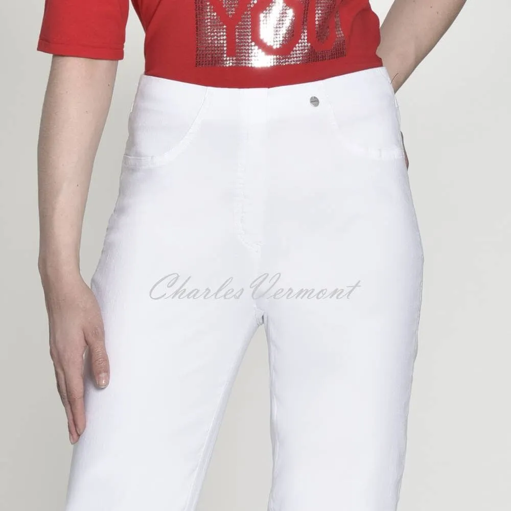 Robell Bella Cropped Jeans 51628-5448-10 White Denim