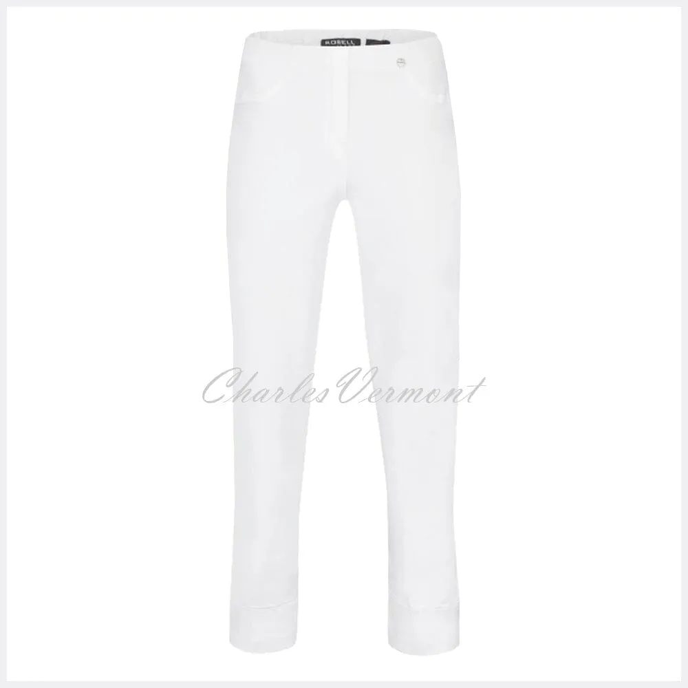 Robell Bella Cropped Jeans 51628-5448-10 White Denim