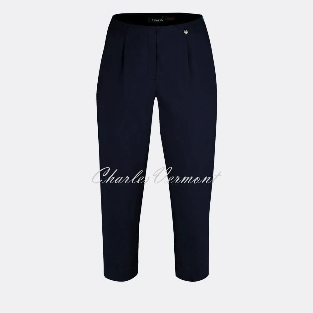 Robell Marie 07 Navy Capri Trouser 51576-5499-69.