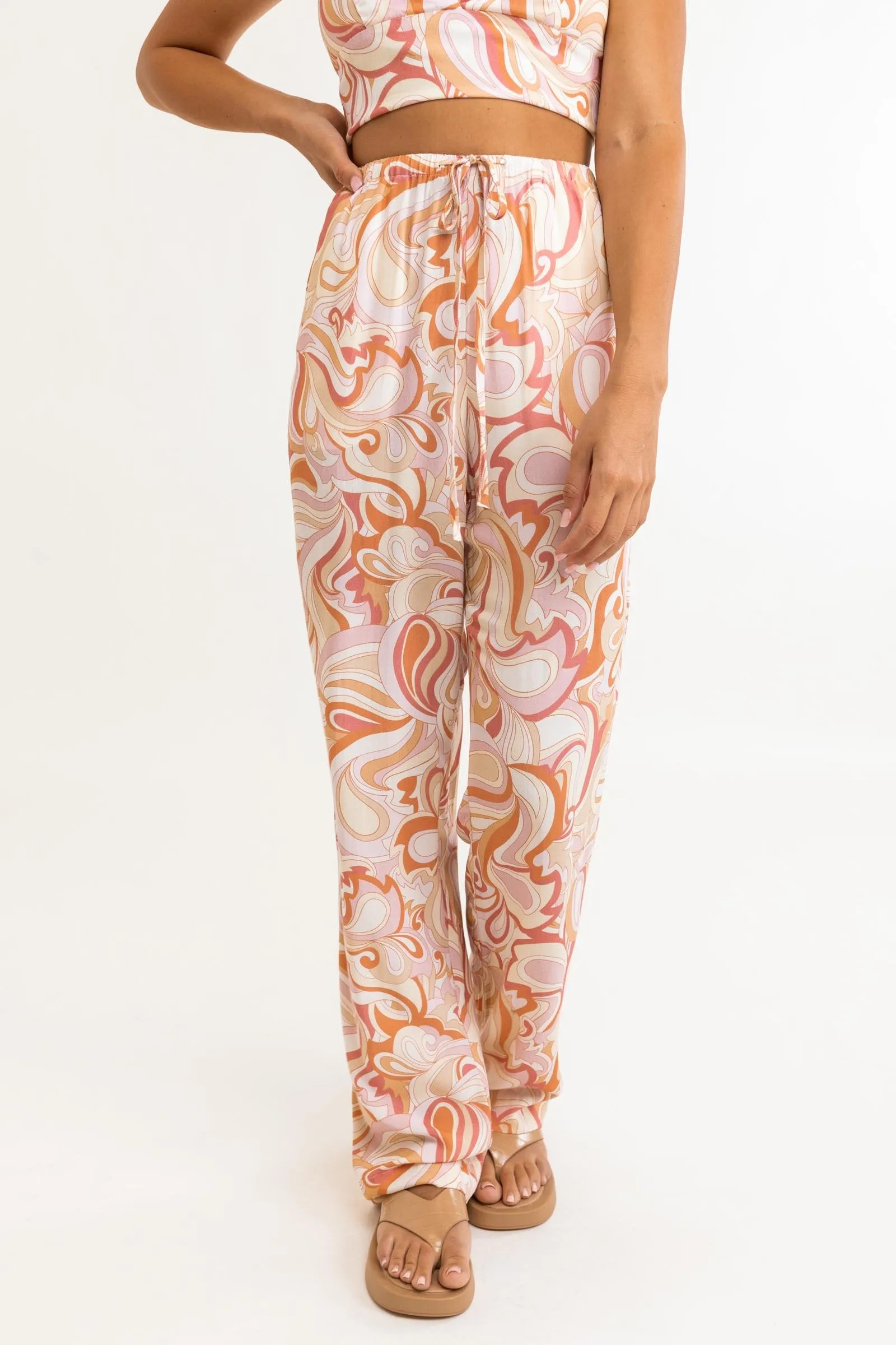 Rose Drawstring Pants by Las Palmas