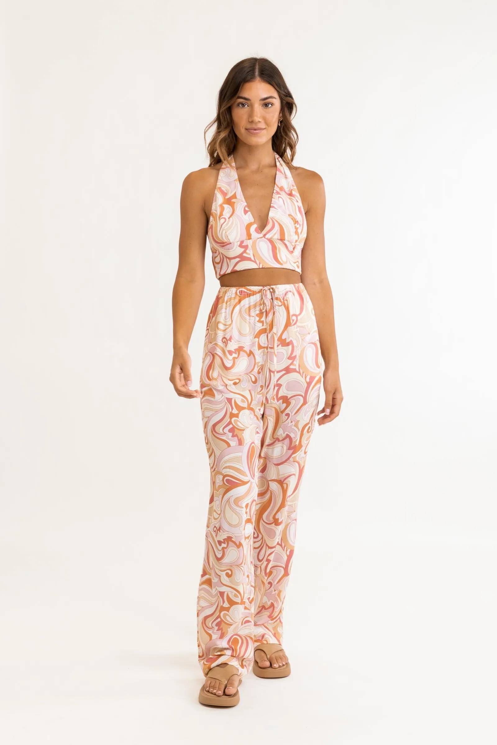 Rose Drawstring Pants by Las Palmas