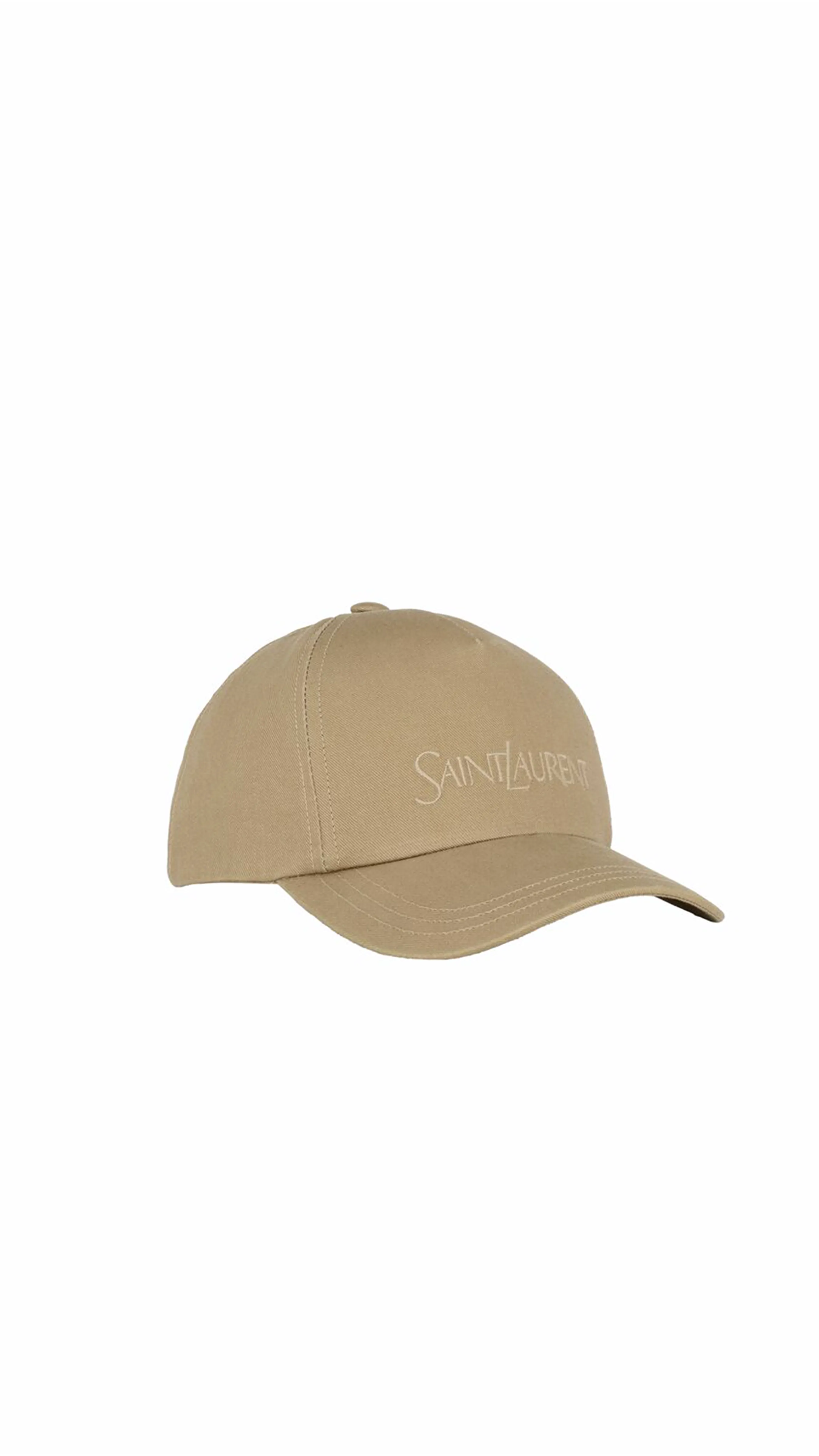 Saint Laurent Gabardine Cap - Beige