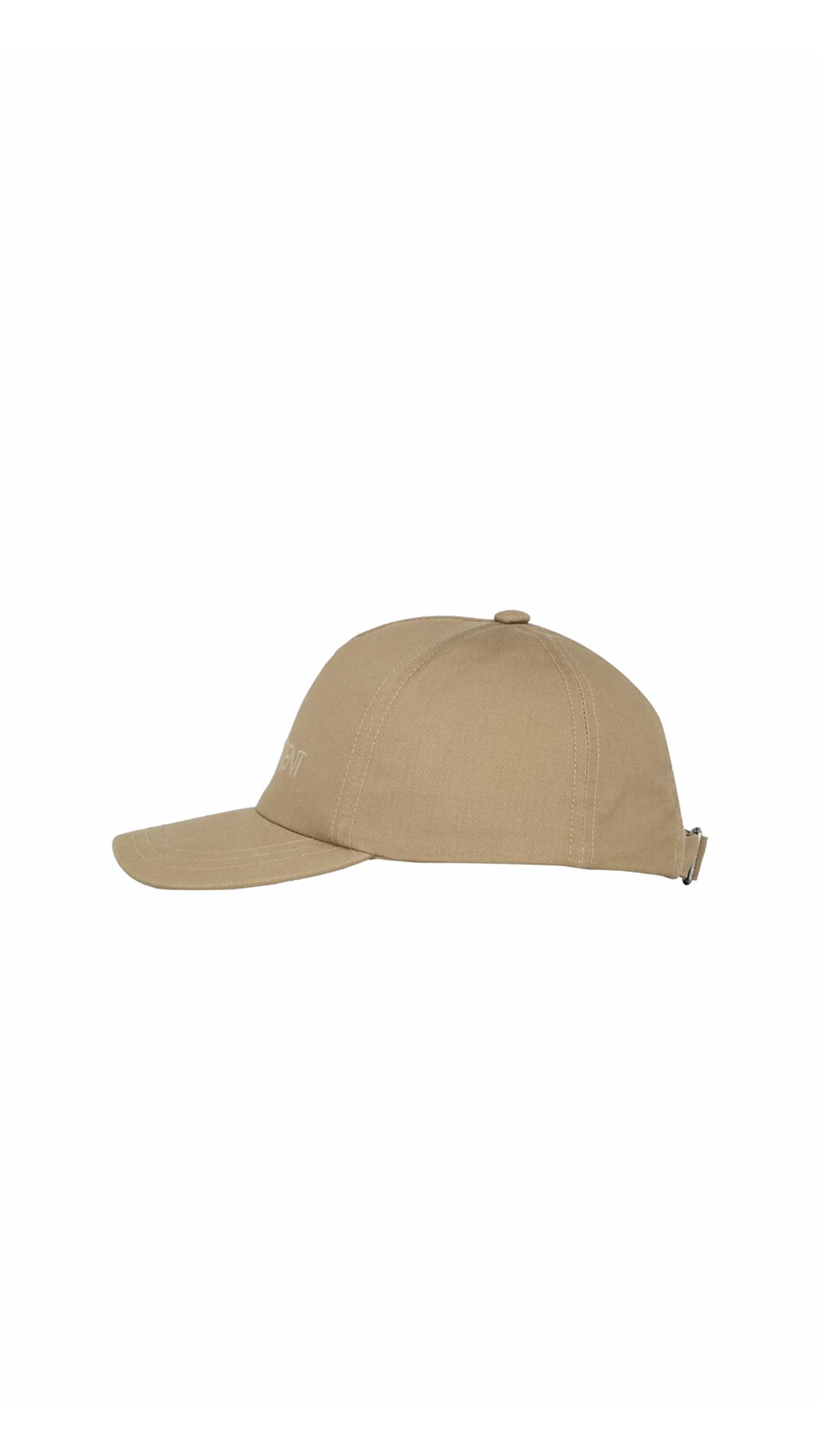 Saint Laurent Gabardine Cap - Beige