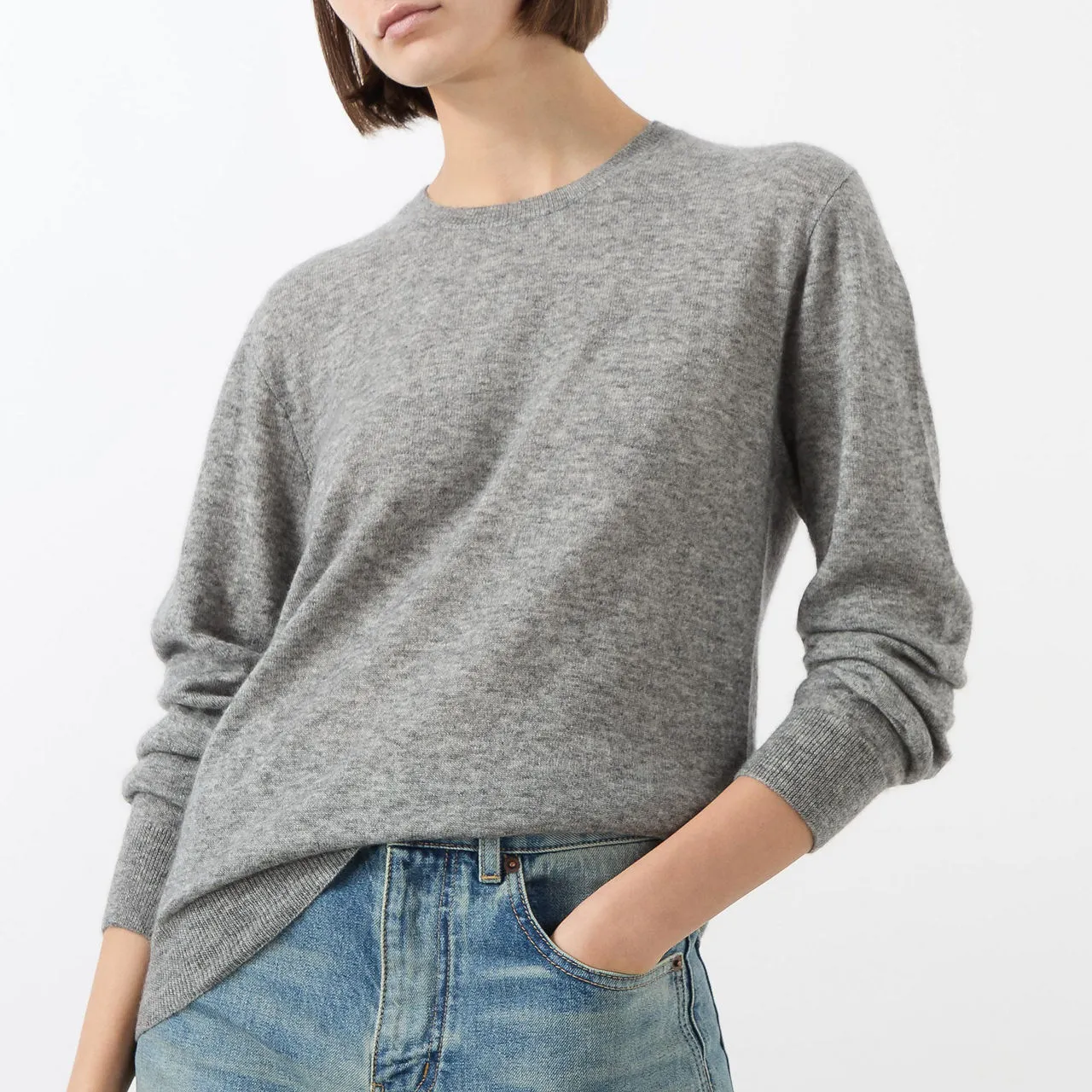 Grey Classic Knitted Sweater by SAINT LAURENT