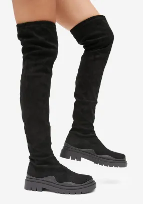 Sleek Black Platform Boots