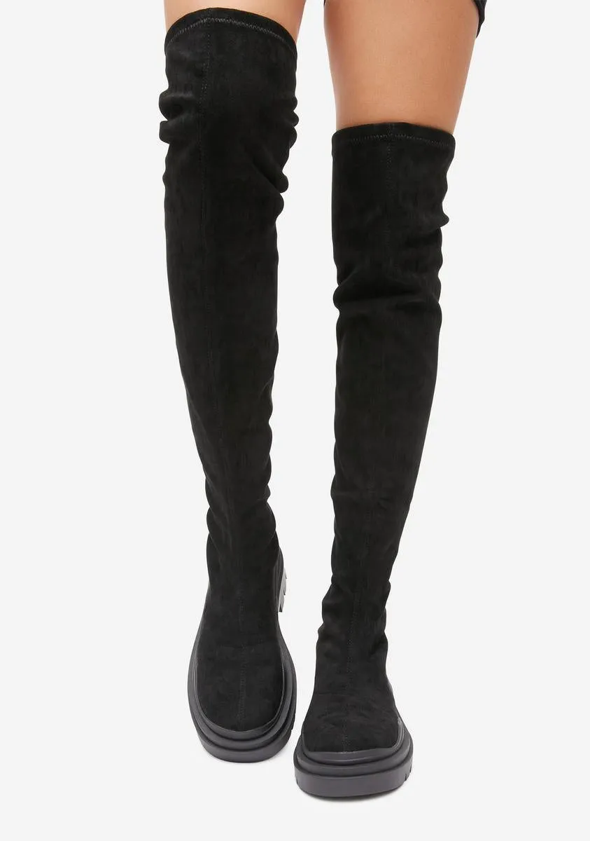 Sleek Black Platform Boots