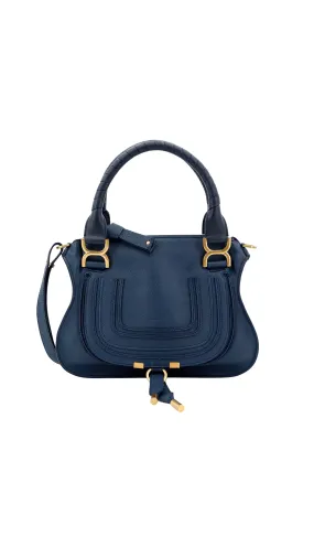 Small Navy Double Carry Bag - Marcie