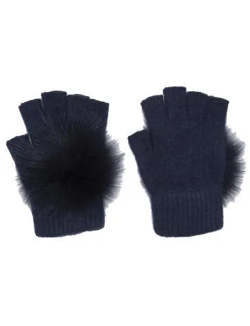 Soft Fingerless Angora Knit Gloves