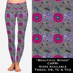 Soft Leggings with Beautiful Wings Print