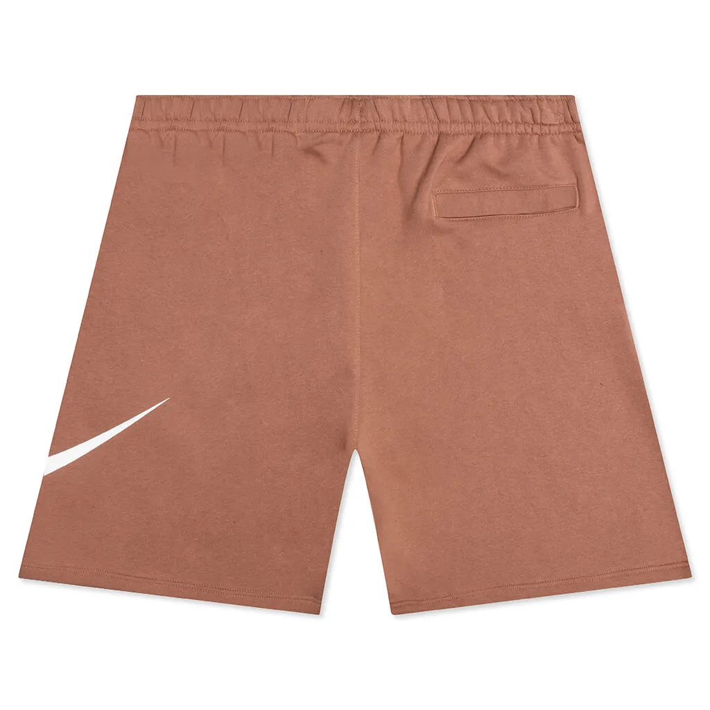 Sportswear Club Graphic Shorts in Mineral Clay Color