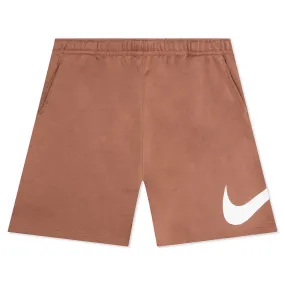 Sportswear Club Graphic Shorts in Mineral Clay Color