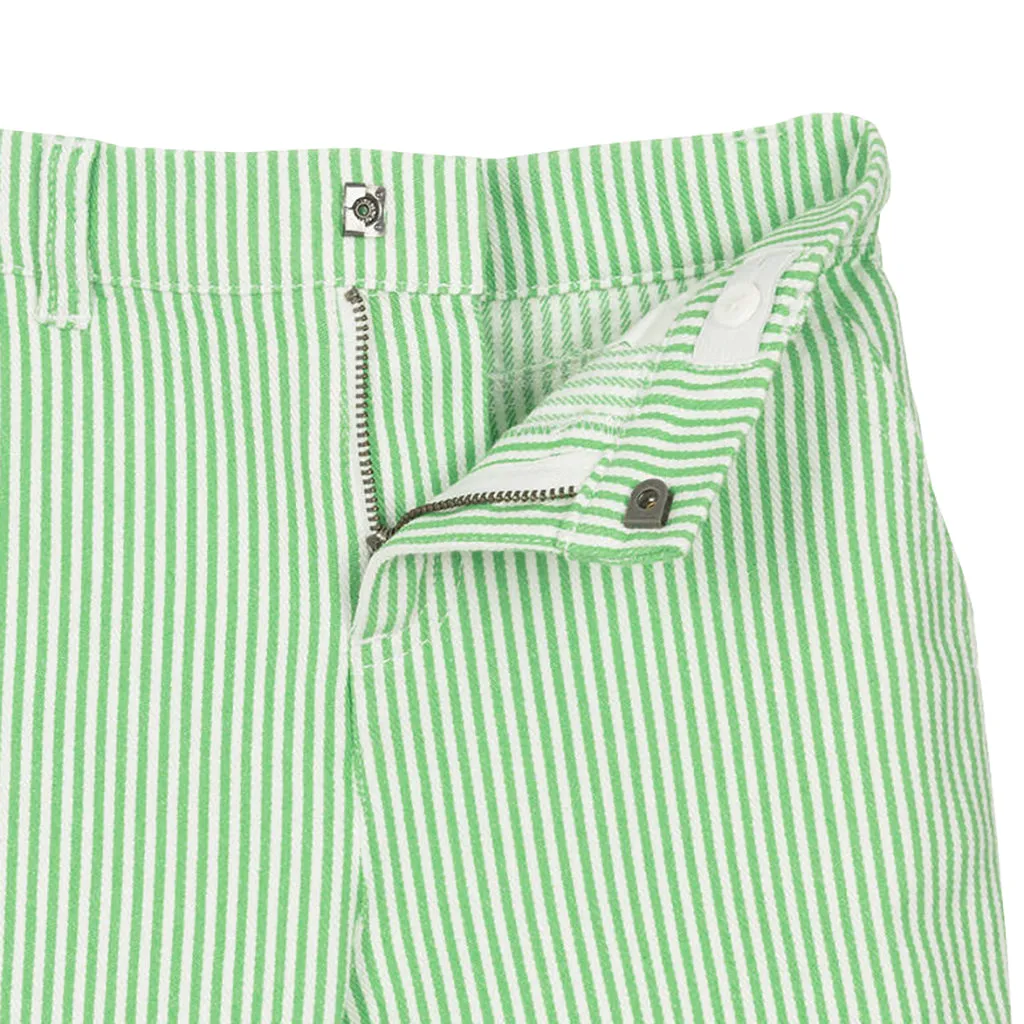 Green Striped Child Shorts With Sun Badge from Stella McCartney Child