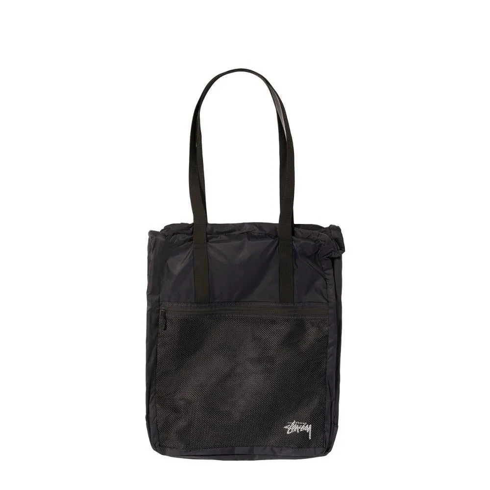 Stussy Black Lightweight Travel Tote Bag